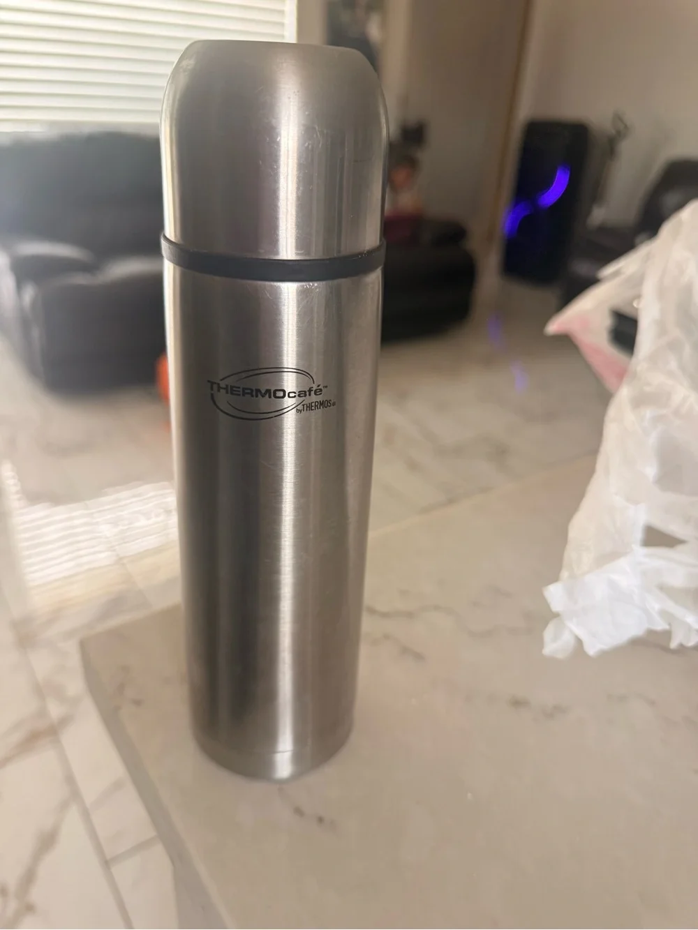 Thermos Bottle on Counter